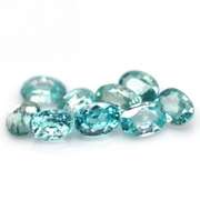 Vibrant blue! 12.17ct 9pc Cambodian Zircon set