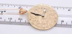 Graceful Yellow Gold I Love you More and More Every Hour Pendant on Chain