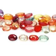 7.40ct heated only Autumn leaves Sapphire set