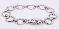 Sterling Silver Signed Cubic Zirconia Bracelet