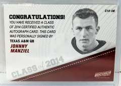 Johnny Manziel 2014 Press Pass Autograph Football Card