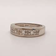 14kt White Gold & Diamond Band Ring