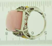 Sterling Silver Pink Stone Cocktail Ring