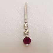 10kt White Gold, Diamond, & Ruby Pendant