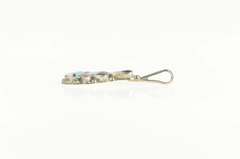 Sterling Silver Ruth LonJose Zuni Native American Onyx Pendant