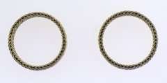 Sterling Silver Two Woven Bands