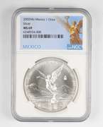 MS69 2002 MO Mexico 1 Onza .999 Fine Silver - Graded NGC