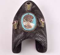 Stunning 18.60CTW Tourmaline & 2.60CTW Diamond Cameo Cuff