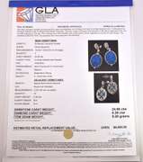 Magnificent 24.06CTW Tanzanite & 0.39CTW Diamond Earrings in Sterling Silver