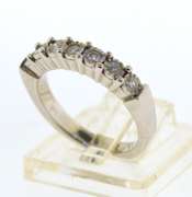Sterling Silver Half Way Diamond Band