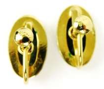 Vintage Gold-Filled Green Jade Screwback Earrings