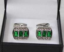 Golden color Jeweled Style Cufflinks By Carelli