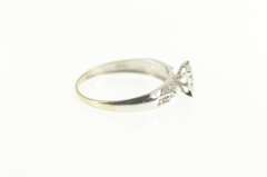 10K White Gold Pave Diamond Square Cluster Engagement Ring