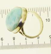Sterling Silver Caribbean Larimar Ring