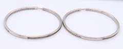 Incredible White Gold 0.60ctw Diamond Hoop Earrings