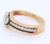 Elegant Yellow Gold Single Cut Diamond Engagement Ring