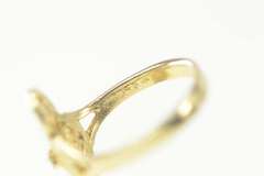 14K Yellow Gold Diamond Ornate Scroll Filigree Statement Ring