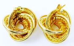 Exceptional Large 14K Love Knot Earrings