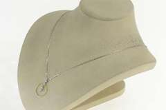 14K White Gold 0.50 Ctw Diamond Cluster Circle Drop Ring Necklace