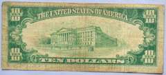 New York $10 1929 National Currency Note