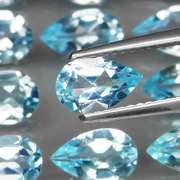 Matched! 12 piece 11.77ct full fire sky blue Topaz set