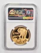 PF70 UCAM 2008 South Africa Gold 100 Rand 1 Oz .999 Gold Elephant NGC