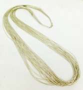 Long 30-Strand Sterling Liquid Silver Necklace
