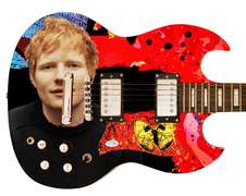 Ed Sheeran Autographed Signed Custom Graphics Photo Guitar ACOA