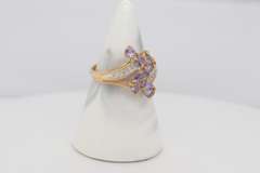 Attractive Yellow Gold Tanzanite and Diamond Ring