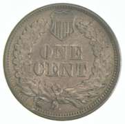 Error 1863 Indian Head Cent Clipped