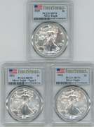 3 PCGS MS70 FIRST STRIKES $1 Silver Eagles 2020, 2021, & 2022