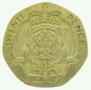 Lot of Three 20 Pence UK Coin