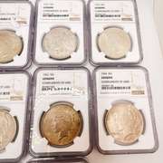 Lot of 10x Certified Peace Dollars- Mixed Dates