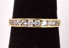 Fabulous CZ Band Ring in 14K Yellow Gold