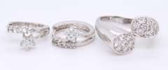 Sterling Silver Cubic Zirconia Ring and Earrings