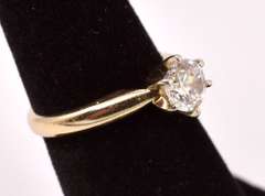 Sensational Solitaire CZ Ring in 14K Yellow Gold