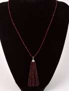 Incredible Garnet Bead Necklace with 18K White Gold