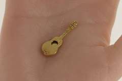 14K Yellow Gold 3D Classical Guitar Music Instrument Charm/Pendant