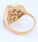 Charming Yellow Gold Emeralds and Diamond Ring