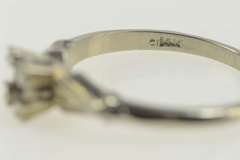 14K White Gold Vintage NOS 1950's 3.0mm Engagement Setting Ring