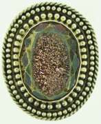 Sterling Silver Druzy Geode Agate Ring