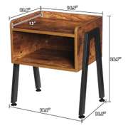 Wooden Table Cabinet Side Table Metal Frame Cabinet