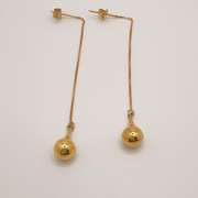14kt Solid Yellow Gold Dangle Earrings