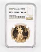 PF70 UCAM 1986-W $50 American Gold Eagle - Graded NGC