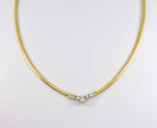 Stylish 5 Diamond Necklace