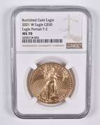 MS70 2021-W $50 American Portrait T-2 1 Oz .999 Gold Eagle NGC