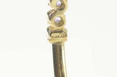 10K Yellow Gold Wavy Tanzanite Oval Statement Bangle Bracelet