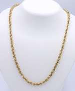 Incredible Yellow Gold Rope Chain Necklace
