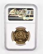 MS68 1984 Singapore $10 Gold - Dragon - Graded NGC