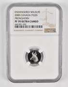 PF70 UCAM 2000 Canada $30 Platinum - Pronghorn Endangered Wildlife NGC